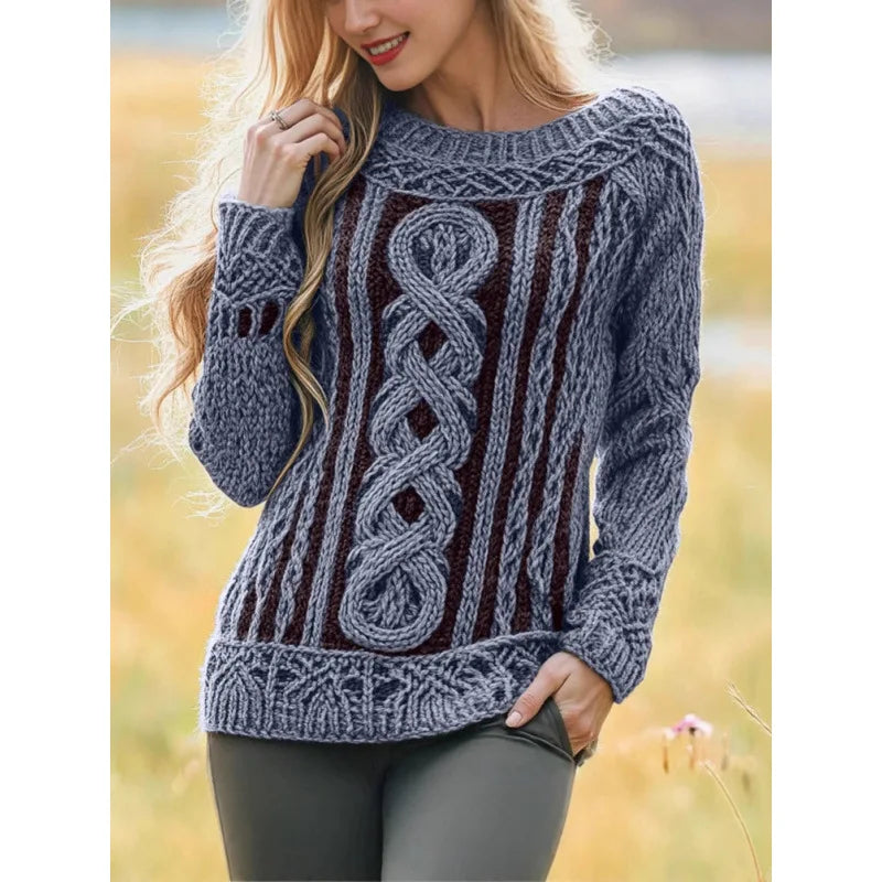 2025 New Autumn and Winter Crew Neck Sweater Knitwear
